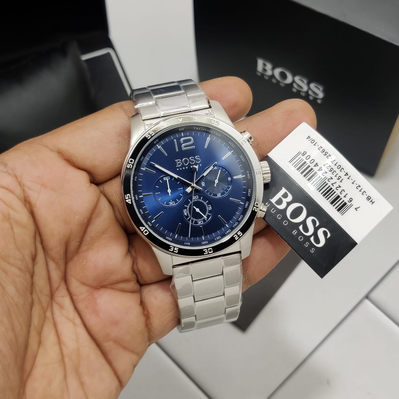 Buy Hugo Boss Mens Chronograph Quartz Talent Stainless Steel Blue Dial 42mm Watch - 1513582 in Pakistan