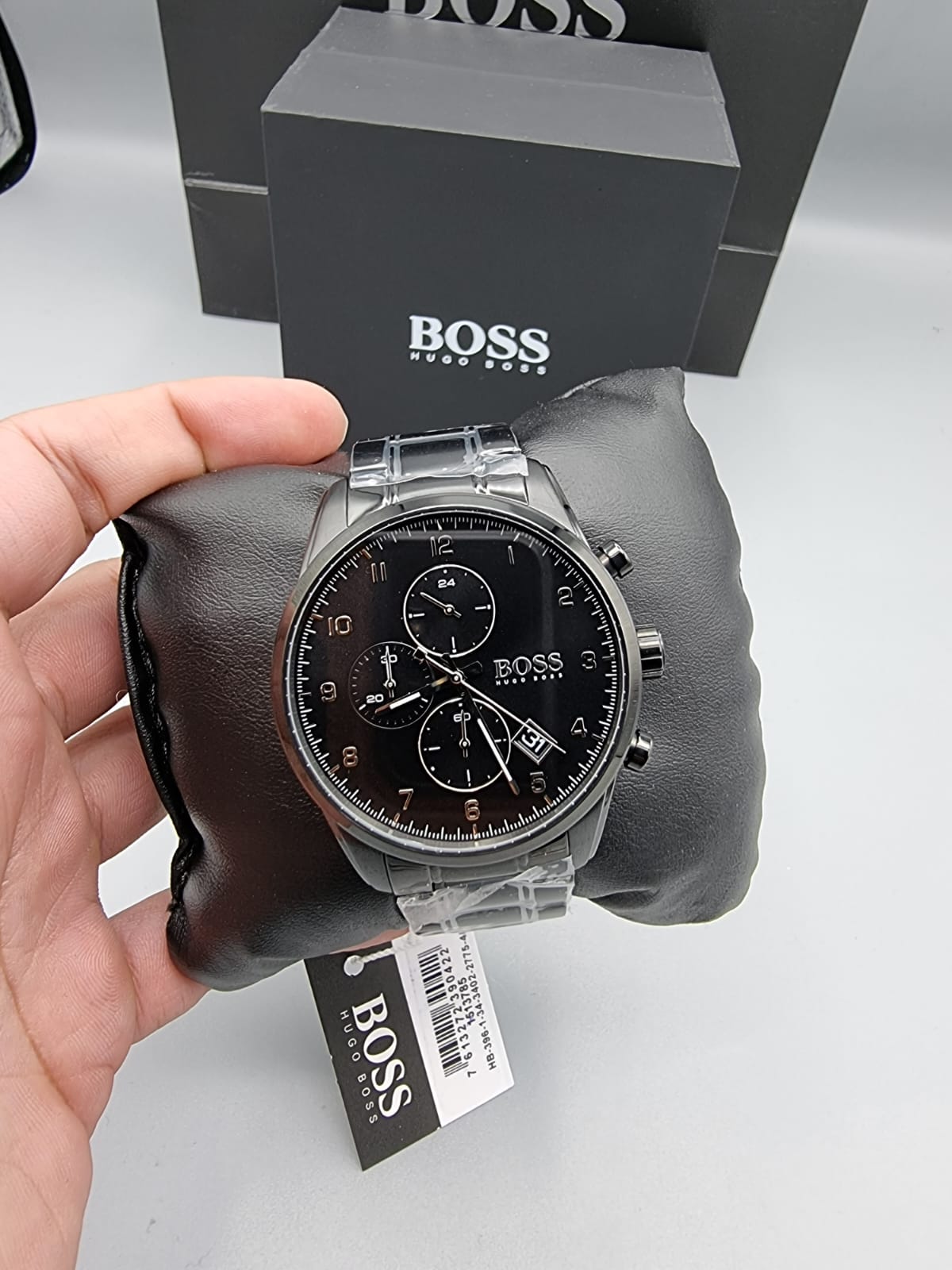 Buy Hugo Boss Mens Quartz Skymaster Chrono Black Stainless Steel Black Dial 44mm Watch - 1513785 in Pakistan