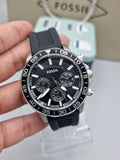 Buy Men's Chronograph Quartz Bannon Black Silicone Strap Black Dial 45Mm Watch in Pakistan