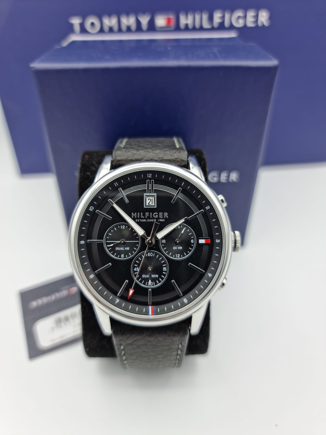 Buy Tommy Hilfiger Quartz Leather Strap Black Dial 44mm Watch for Men - 1791630 in Pakistan