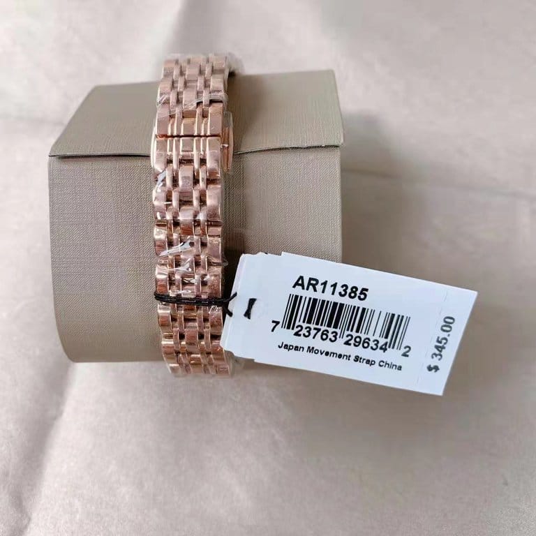 Buy Emporio Armani Womens Quartz Rose Gold Stainless Steel Mother Of Pearl Dial 32mm Watch - Ar11385 in Pakistan