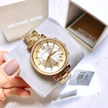 Buy Michael Kors Womens Quartz Chronograph Stainless Steel Gold Dial 39mm Watch - Mk6559 in Pakistan