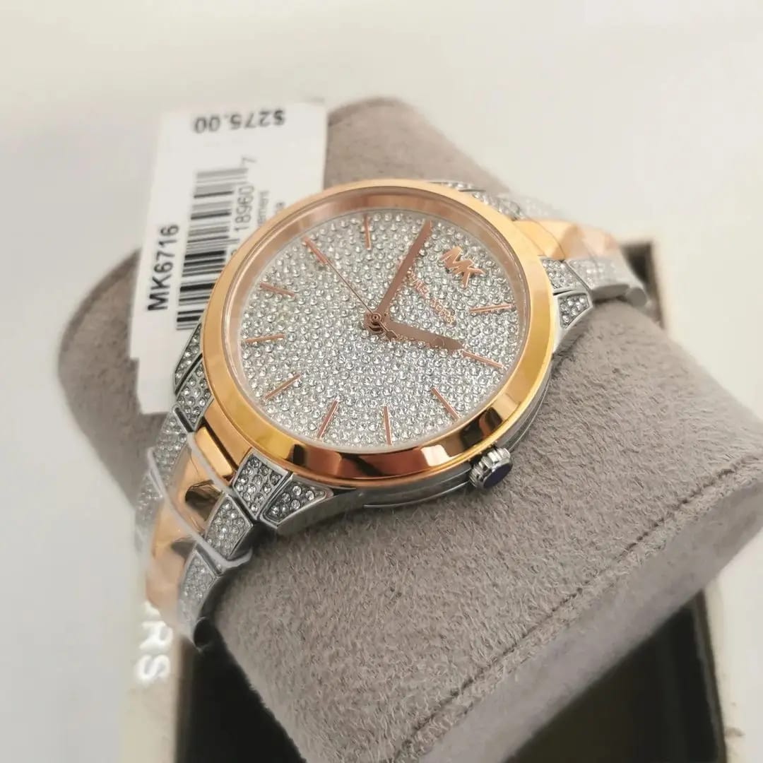 Buy Michael Kors Womens Quartz Runway Mercer Stainless Steel Silver Crystal Dial 38mm Watch - Mk6716 in Pakistan