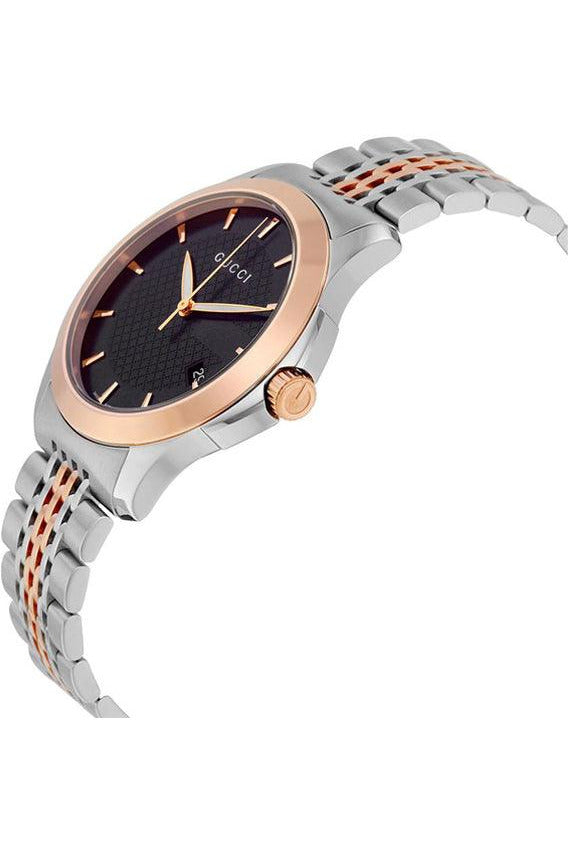 Buy Gucci Men's Swiss Made Quartz Stainless Steel Black Dial 38mm Watch YA126410 in Pakistan