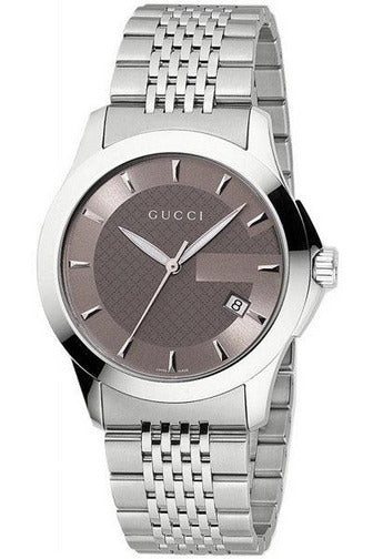 Buy Gucci Men's Analog Quartz Stainless Steel Brown Dial 38mm Watch YA126406 in Pakistan