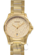 Buy Gucci Women's Swiss Made Quartz Stainless Steel Gold Dial 27mm Watch YA126553 in Pakistan