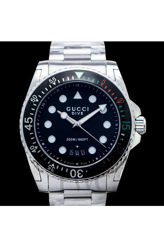 Buy Gucci Men's Swiss Made Quartz Stainless Steel Black Dial 45mm Watch YA136208 in Pakistan