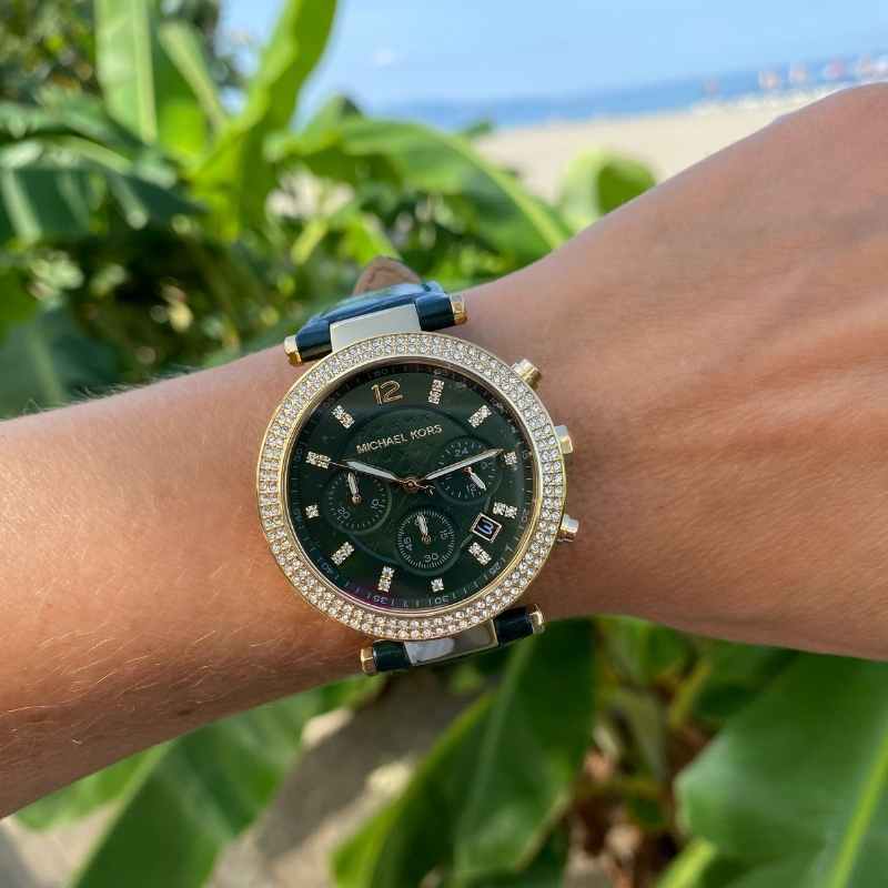 Buy Michael Kors Womens Quartz Green Leather Strap Green Dial 39mm Watch - Mk6985 in Pakistan