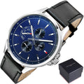 Buy Tommy Hilfiger Quartz Leather Strap Blue Dial 44mm Watch for Men - 1791616 in Pakistan