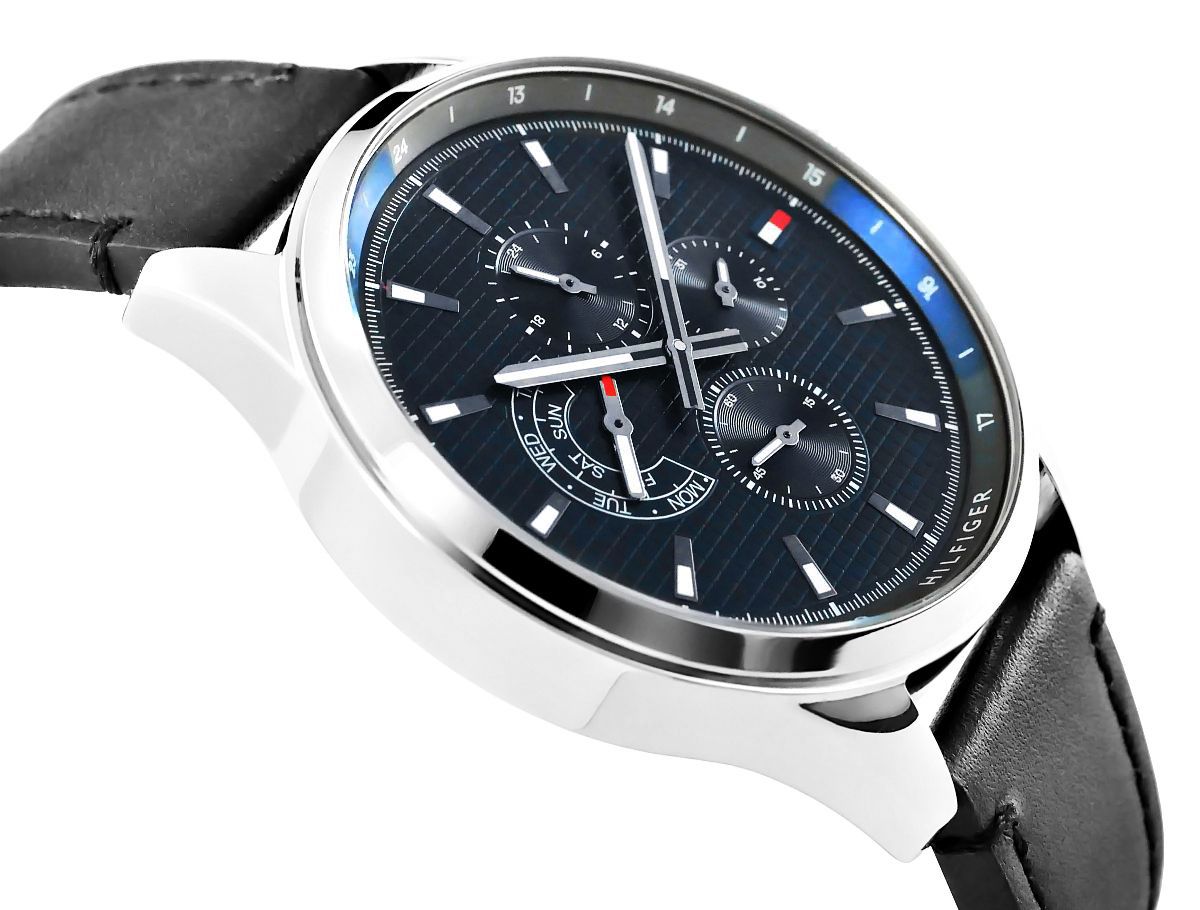 Buy Tommy Hilfiger Quartz Leather Strap Blue Dial 44mm Watch for Men - 1791616 in Pakistan