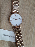 Buy Emporio Armani Womens Rose Gold Stainless Steel White Dial 32mm Watch - Ar11267 in Pakistan
