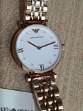 Buy Emporio Armani Womens Rose Gold Stainless Steel White Dial 32mm Watch - Ar11267 in Pakistan