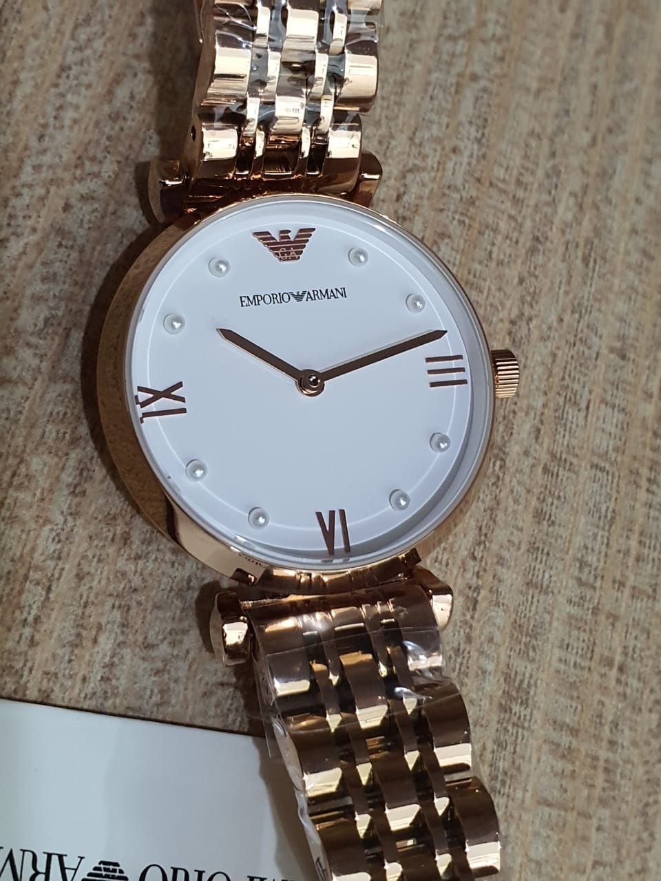 Buy Emporio Armani Womens Rose Gold Stainless Steel White Dial 32mm Watch - Ar11267 in Pakistan