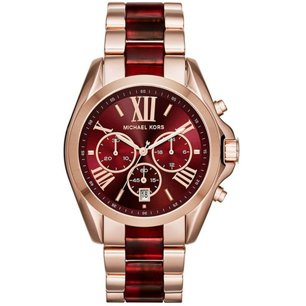 Buy Michael Kors Bradshaw Burgundy Red Chronograph Wrist Watch For Women - Mk6270 in Pakistan