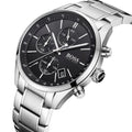 Buy Hugo Boss Mens Chronograph Quartz Grand Prix Stainless Steel Black Dial 44mm Watch - 1513477 in Pakistan