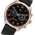 Buy Tommy Hilfiger Quartz Leather Strap Black Dial 44mm Watch for Men - 1791786 in Pakistan