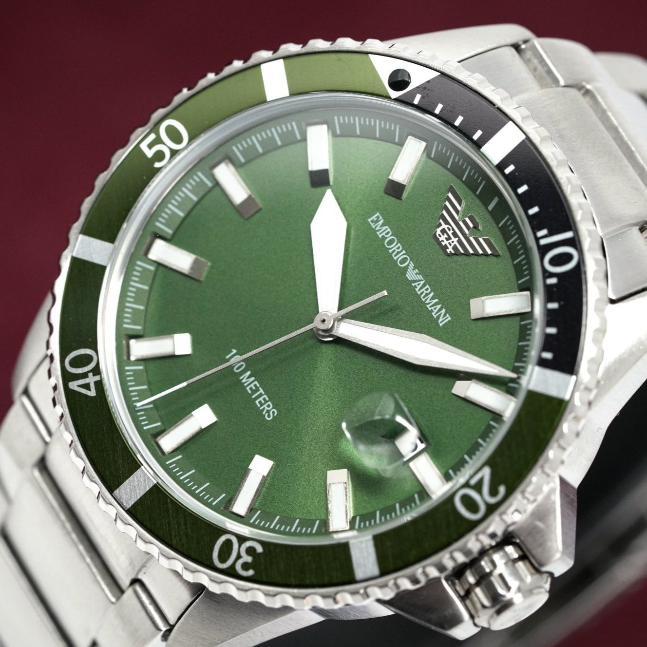Buy Emporio Armani Men's Quartz Stainless Steel Green Dial 42mm Watch AR11338 in Pakistan