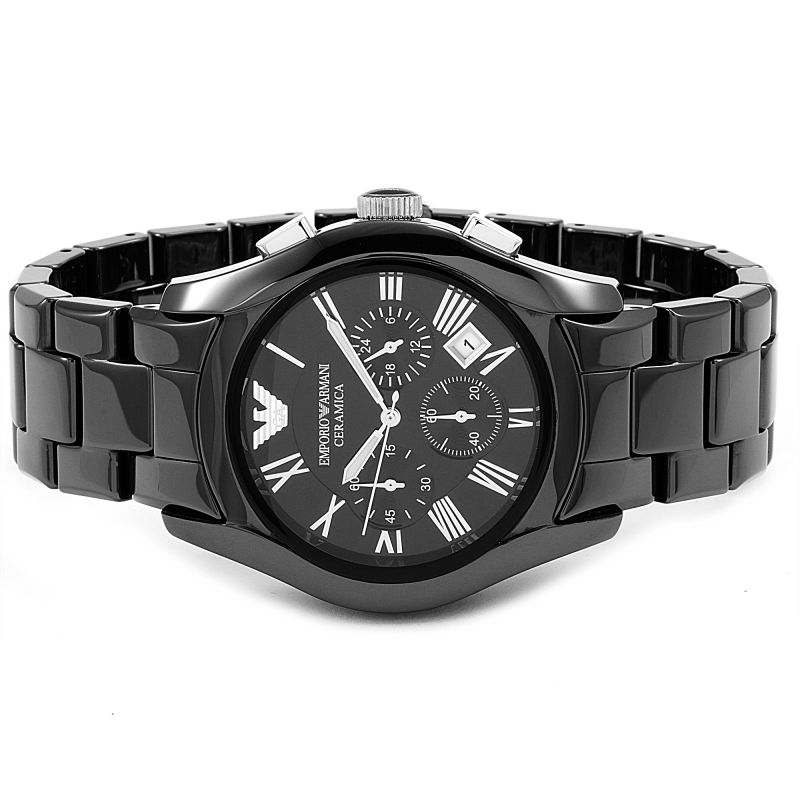 Buy Emporio Armani Chronograph Quartz Ceramic Chain Black Dial 43mm Watch for Men - Ar1400 in Pakistan