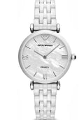 Buy Emporio Armani Womens Quartz Stainless Steel Mother Of Pearl 30mm Watch - Ar1485 in Pakistan