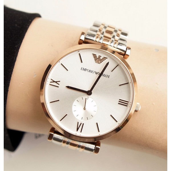 Buy Emporio Armani Men’s Quartz Two Tone Stainless Steel Silver Dial 40mm Watch - AR1677 in Pakistan