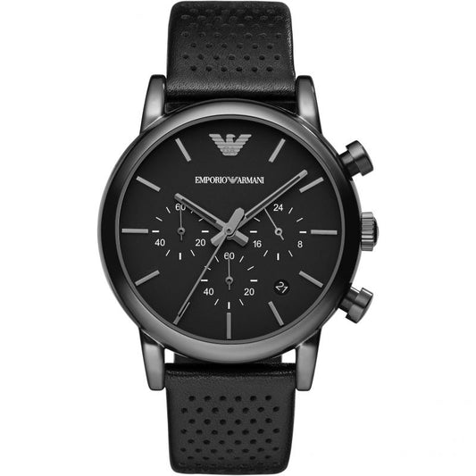 Buy Emporio Armani Quartz Black Leather Strap Black Dial 41mm Watch for Men - Ar1737 in Pakistan