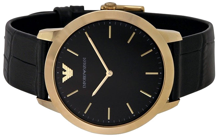 Buy Emporio Armani Quartz Black Leather Strap Black Dial 42mm Watch for Men - Ar1742 in Pakistan