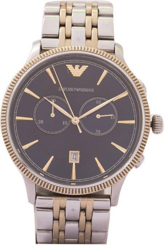 Buy Emporio Armani Men's Chronograph Stainless Steel Blue Dial 43mm Watch AR1847 in Pakistan