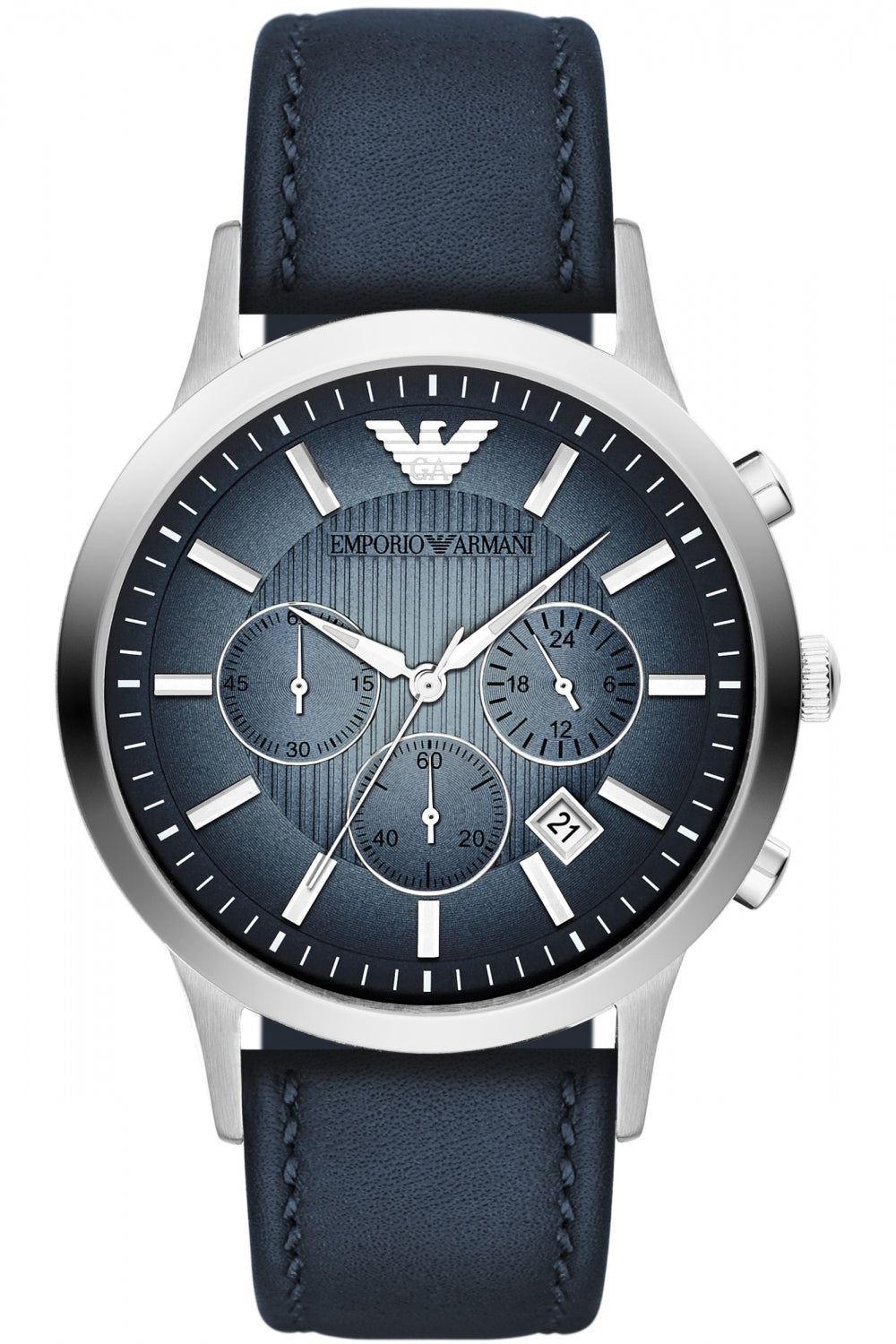 Buy Emporio Armani Men’s Quartz Leather Strap Blue Dial 43mm Watch - AR2473 in Pakistan