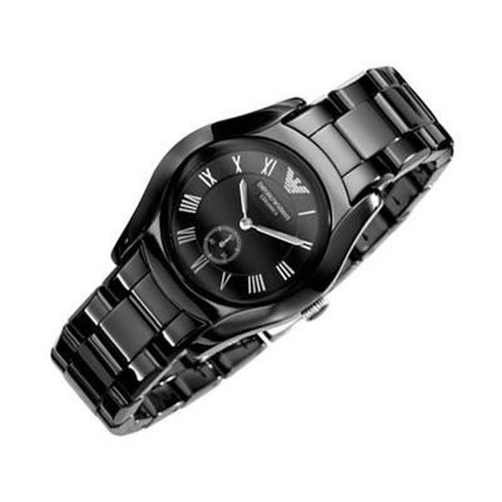 Buy Emporio Armani Women's Black Ceramic Dial Stainless Steel Strap Watch - AR1402 in Pakistan