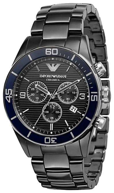 Buy Emporio Armani Men’s Chronograph Stainless Steel Black Dial 43mm Watch - AR1429 in Pakistan