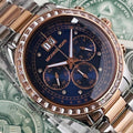 Buy Michael Kors Womens Quartz Two-tone Stainless Steel Navy Blue Dial 40mm Watch - Mk6205 in Pakistan