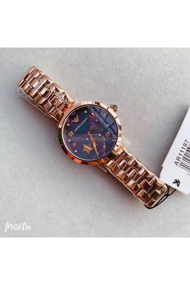 Buy Emporio Armani Womens Analogue Quartz Watch with Stainless Steel Strap AR11197 in Pakistan
