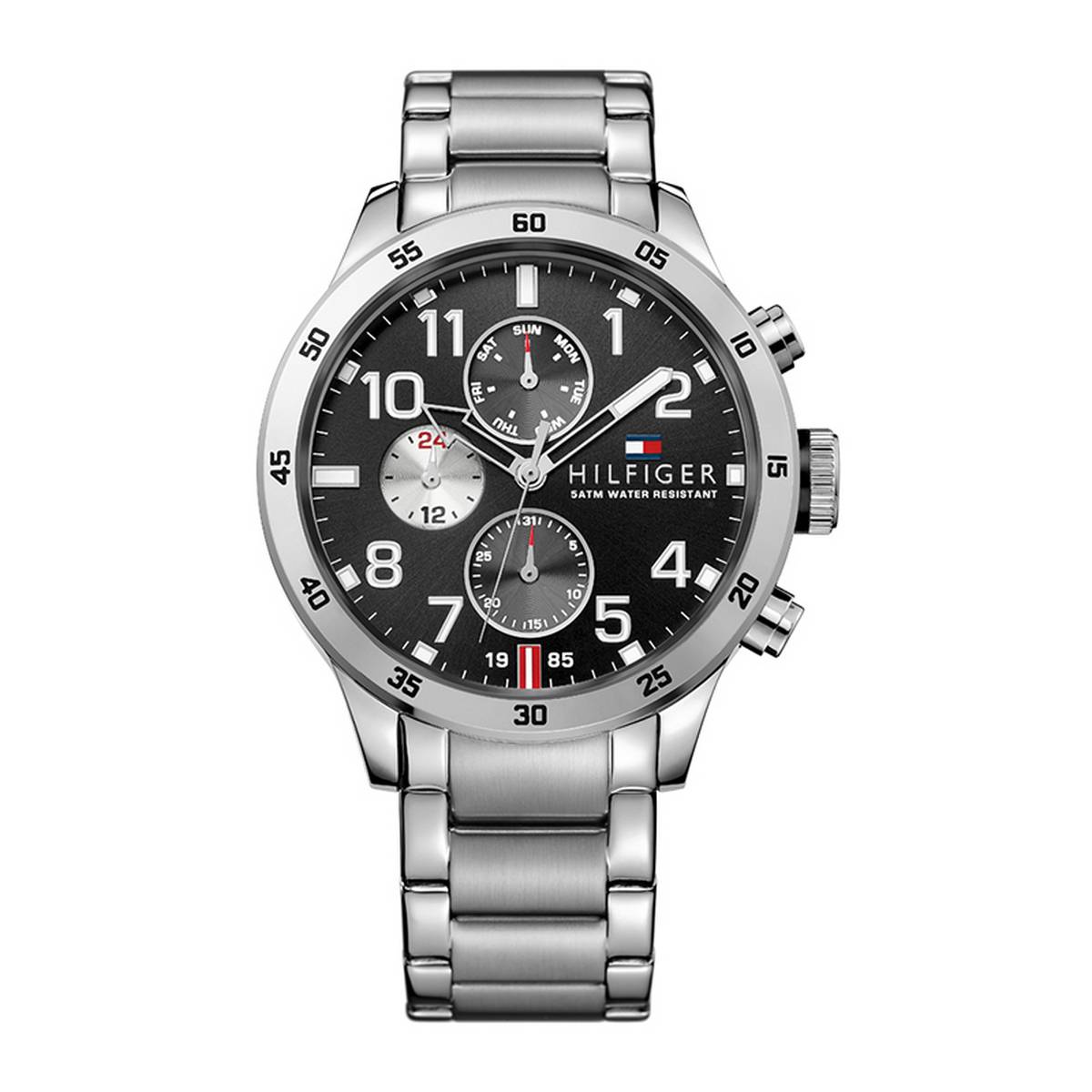 Buy Tommy Hilfiger Mens Quartz Stainless Steel Black Dial 46mm Watch - 1791141 in Pakistan