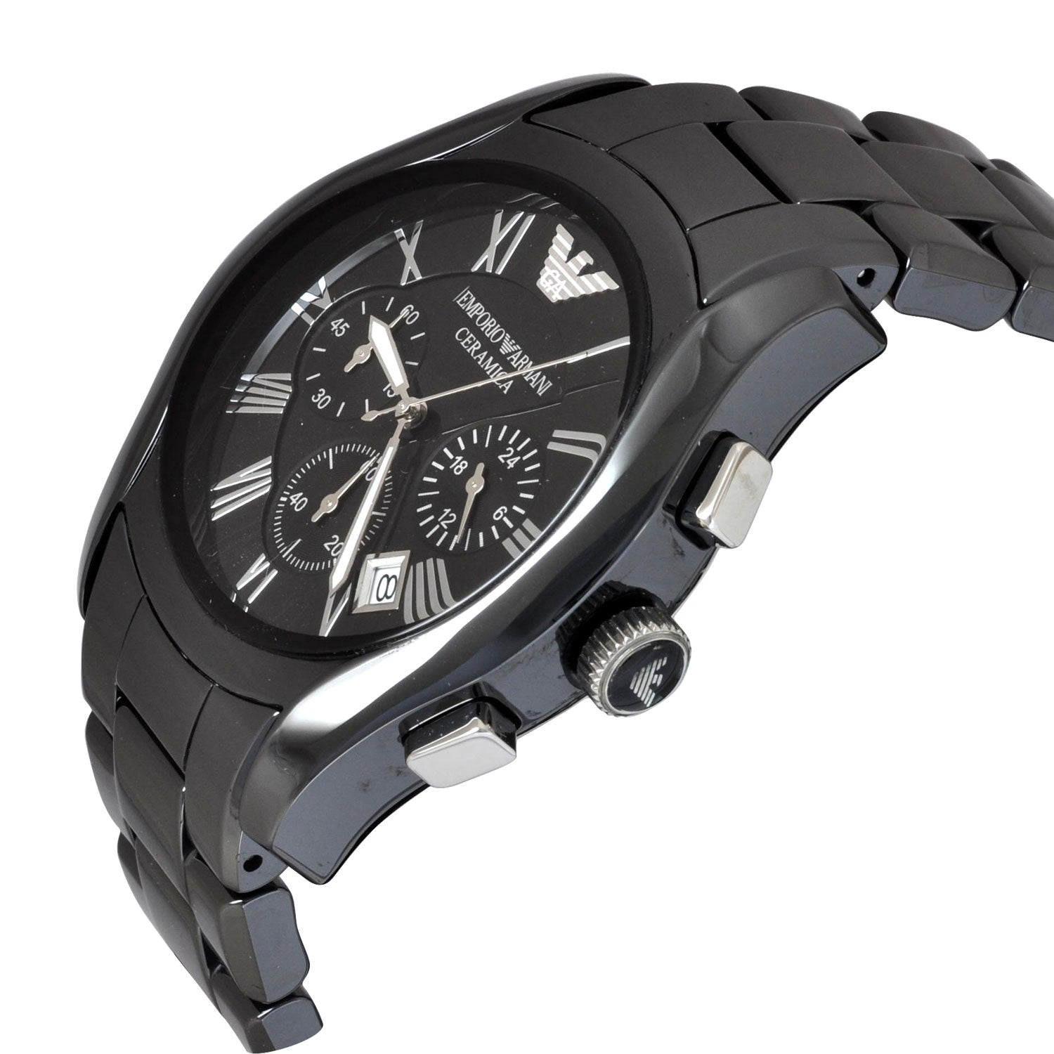 Buy Emporio Armani Chronograph Quartz Ceramic Chain Black Dial 43mm Watch for Men - Ar1400 in Pakistan
