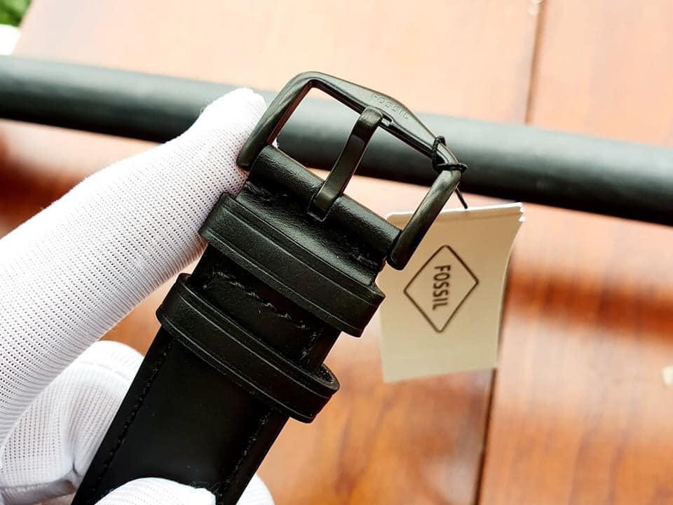 Buy Fossil Men's Chronograph Quartz Leather Strap Black Dial 44mm Watch FS5585 in Pakistan