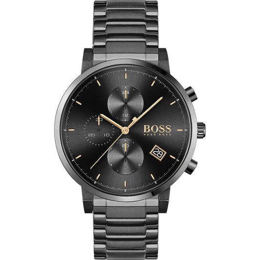 Buy Hugo Boss Mens Chronograph Quartz Integrity Stainless Steel Black Dial 43mm Watch - 1513780 in Pakistan