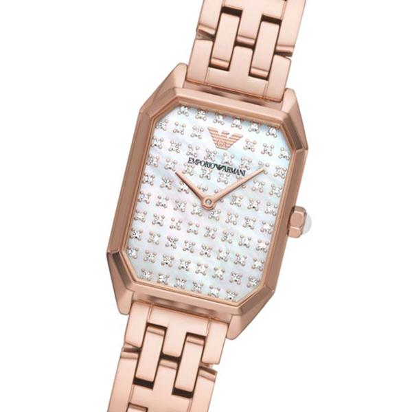 Buy Emporio Armani Womens Quartz Rose Gold Stainless Steel Mother Of Pearl Dial 24mm Watch - Ar11389 in Pakistan