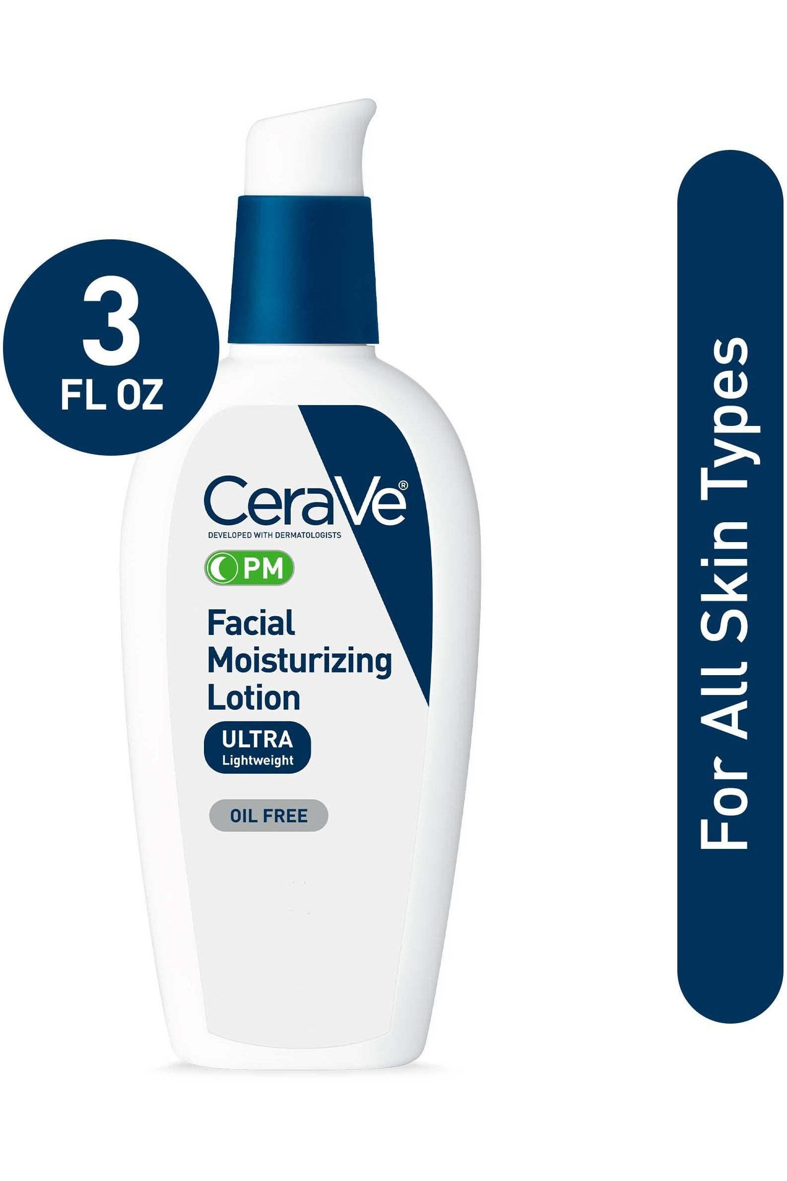 Buy CeraVe PM Facial Moisturizing Lotion Oil Free Ultra Lightweight - 89ml in Pakistan