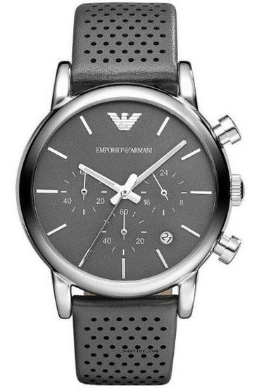 Buy Emporio Armani Luigi Grey Leather Grey Dial Quartz Watch for Gents- EMPORIO ARMANI AR-1735 in Pakistan