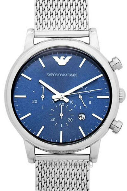 Buy Emporio Armani Men’s Chronograph Quartz Stainless Steel Blue Dial 43mm Watch - AR80038 in Pakistan