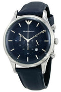 Buy Emporio Armani Men’s Chronograph Quartz Leather Strap Blue Dial 43mm Watch - AR11018 in Pakistan