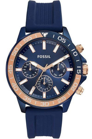 Buy Fossil Men's Quartz Blue Silicone Strap Blue Dial 45mm Watch BQ2498 in Pakistan