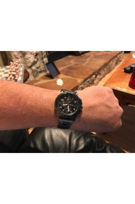 Buy Fossil Men's Chronograph Quartz Grey Stainless Steel Black Dial 45mm Watch FS4721 in Pakistan