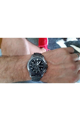 Buy Fossil Men's Chronograph Quartz Grey Stainless Steel Black Dial 45mm Watch FS4721 in Pakistan