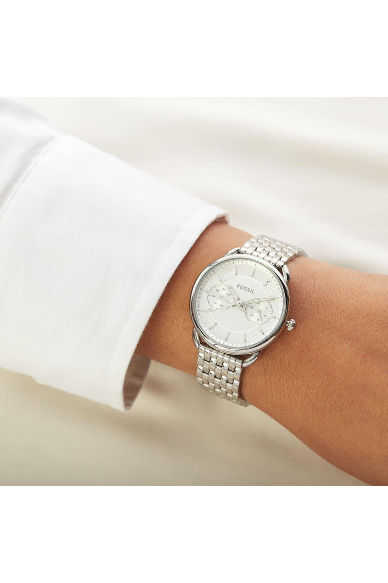 Buy Fossil Women's Quartz Silver Stainless Steel White Dial 34mm Watch ES3712 in Pakistan