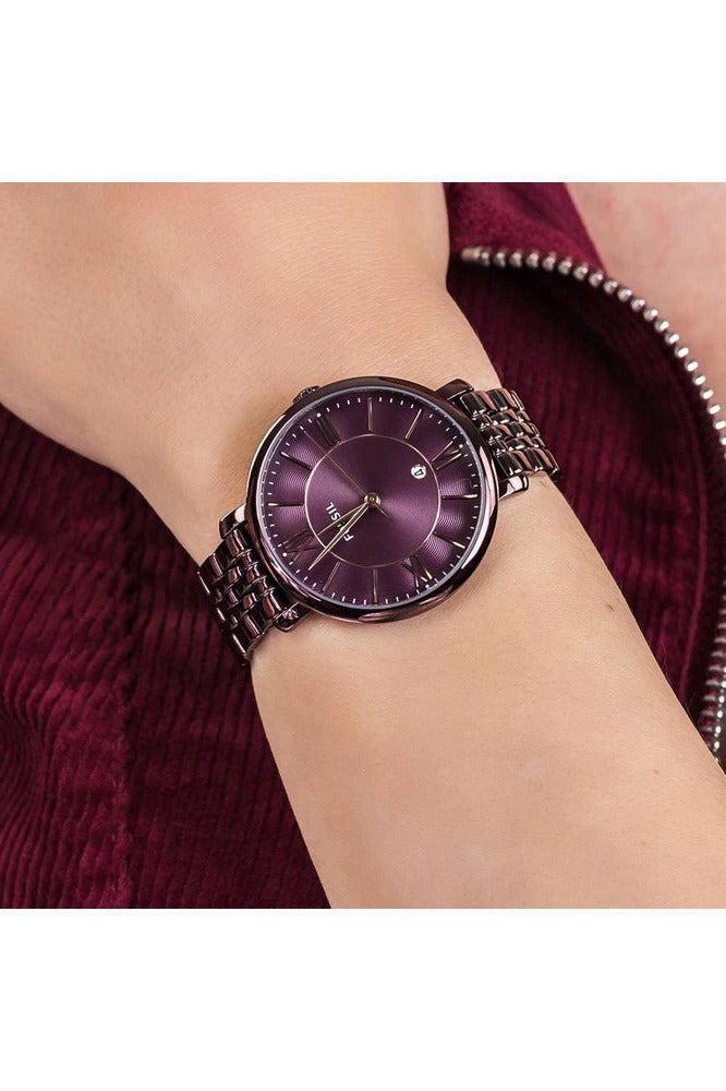 Buy Quartz Stainless Steel Wine Dial 36Mm Watch For Women in Pakistan