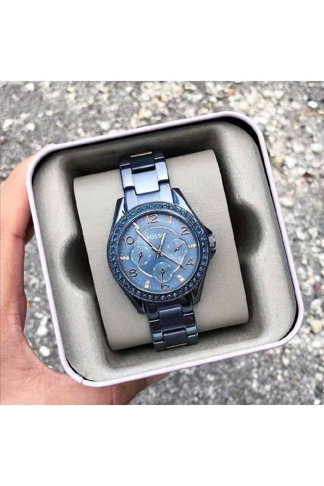 Buy Fossil Women's Quartz Blue Stainless Steel Blue Dial 38mm Watch ES4294 in Pakistan