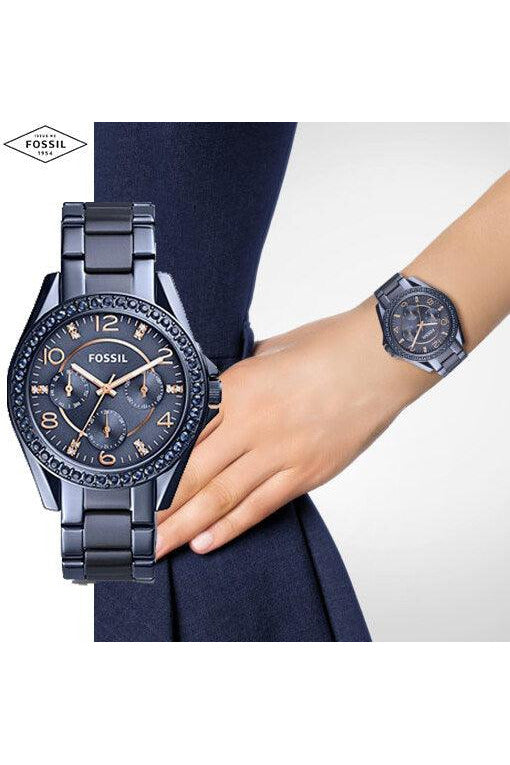 Buy Fossil Women's Quartz Blue Stainless Steel Blue Dial 38mm Watch ES4294 in Pakistan