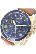 Buy Fossil Men's Quartz Brown Leather Strap Blue Dial 44mm Watch FS5268 in Pakistan