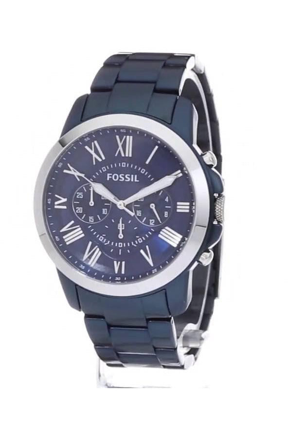 Buy Fossil Men's Chronograph Quartz Blue Stainless Steel Blue Dial 44mm Watch FS5230 in Pakistan